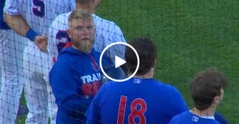 Baseball player can't take his eyes off of you (Video)