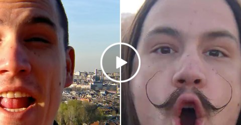 Man lip synchs 'Hello Josephine' in Serbian during time lapse