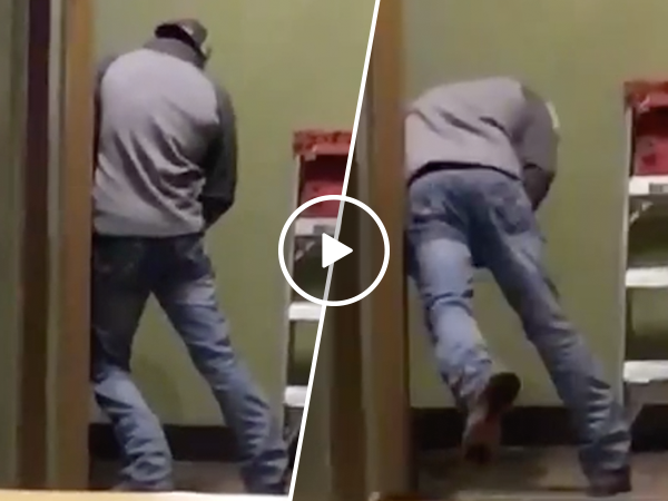 Guy gives zero f*cks, pisses in hallway (Video)