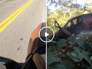 Idiot decides to ride dead car like a skateboard, crashes it (Video)