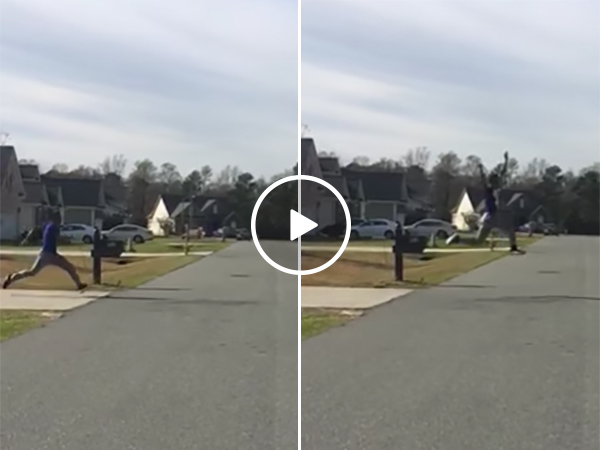 Guy Jumps Over Street | Parkour Style Freakish Hops