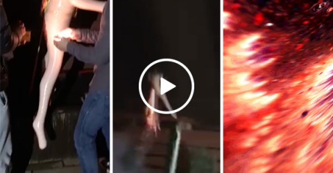 Firework in a sex doll creates huge explosion