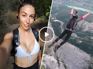 Aly Demayo is a badass base jumping, shark diving woman (Video)