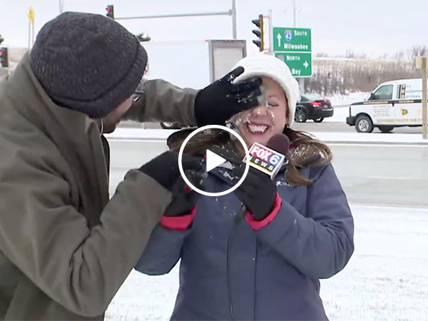 Reporter Gets Hit With Snowball Before Going On Television