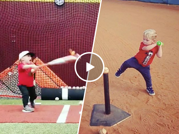 Adorable boy can hit a baseball like the professionals (Video)