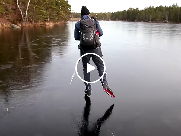 Skating on Black Ice in Sweden | Dangerous Winter Olympics Activities
