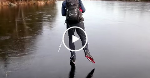 Skating on Black Ice in Sweden | Dangerous Winter Olympics Activities