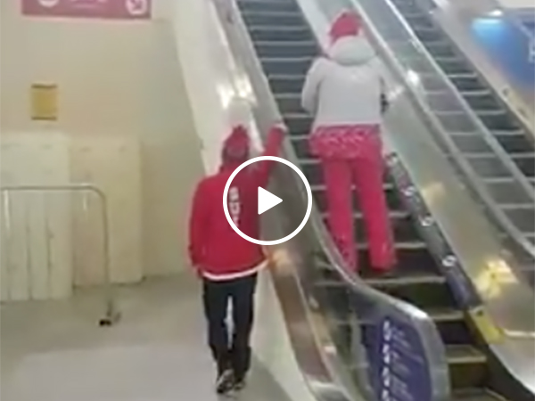 A Guy At the Olympics Finds A Better Way to Use an Escalator