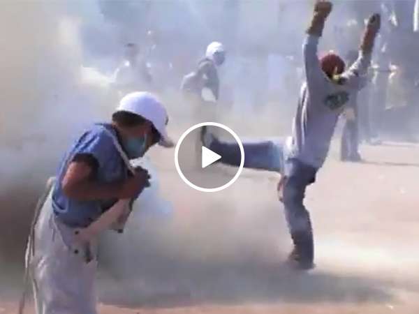 Explosion sends sledgehammer flying in Mexican festival (Video)