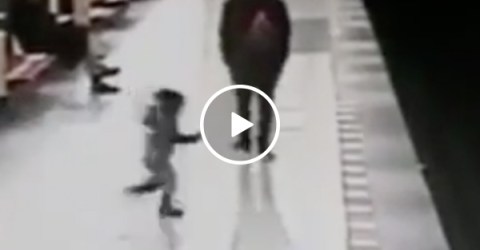 Student saves 2-year-old from Italian metro tracks (Video)