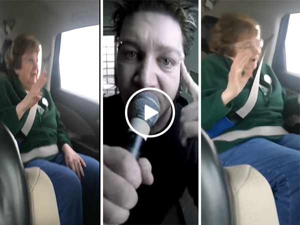 Grandma rocks out to Bodies by Drowning Pool