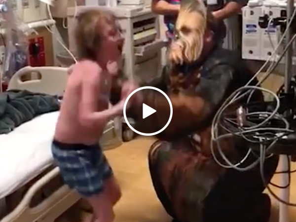 Little Star Wars fan gets life changing news from doctor (Video)