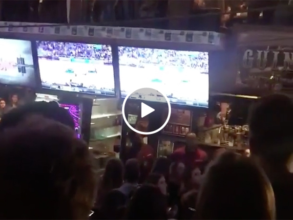 Michigan Bar Goes Crazy After Basketball Team Beats Houston