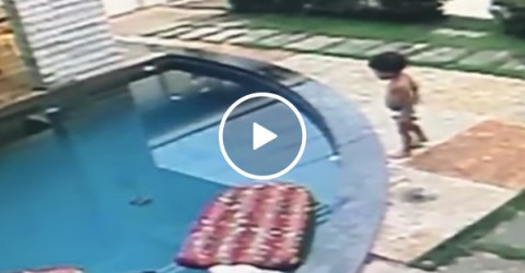 Kid Saves A Drowning Baby From A Pool