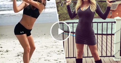 Nicole Gerome is a talented and beautiful golfer (Video)