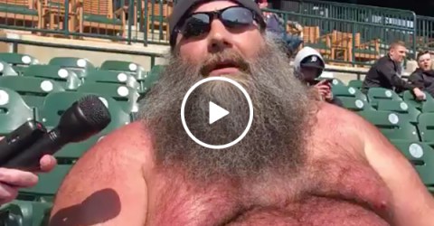 Detroit Tigers Fan Explains Why He Watches Baseball Topless