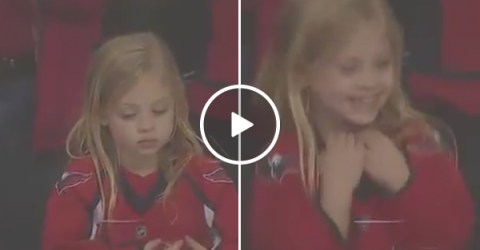 Washington Capitals Fan Gets Tossed A Puck During NHL Playoffs