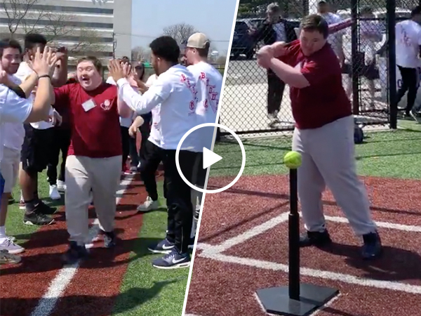Man with Down Syndrome celebrates Homerun with awesome dance (Video)