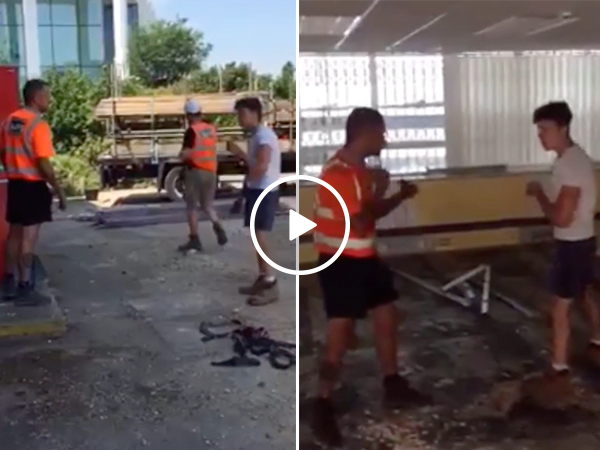 Angry employee fights boss over dispute, settle disagreement like men (Video)