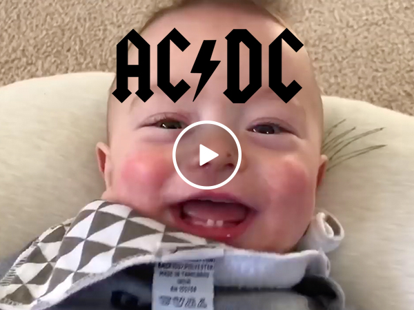 Dad remixes his son's coos into Thunderstruck, and it's adorably metal (Video)